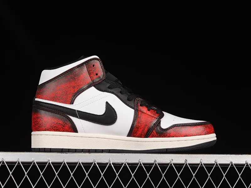 All categories Air Jordan Jordan series basketball shoes Air Jordan 1 Mid Air Jordan 1 Mid "Wear-Away" AJ Joe 1 Chicago distressed Chinese basketball shoes DV9565-006
